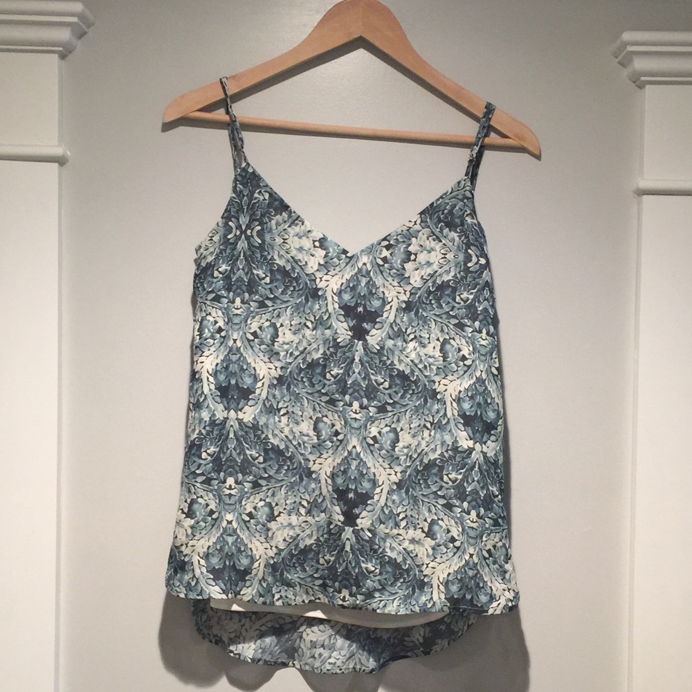 Haute Hippie drape back lined silk tank camisole M